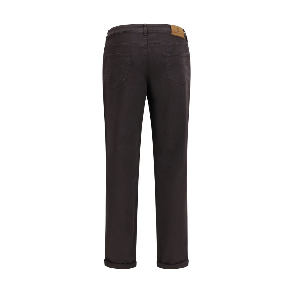 Brunello Cucinelli Brown Cotton Cropped Jeans