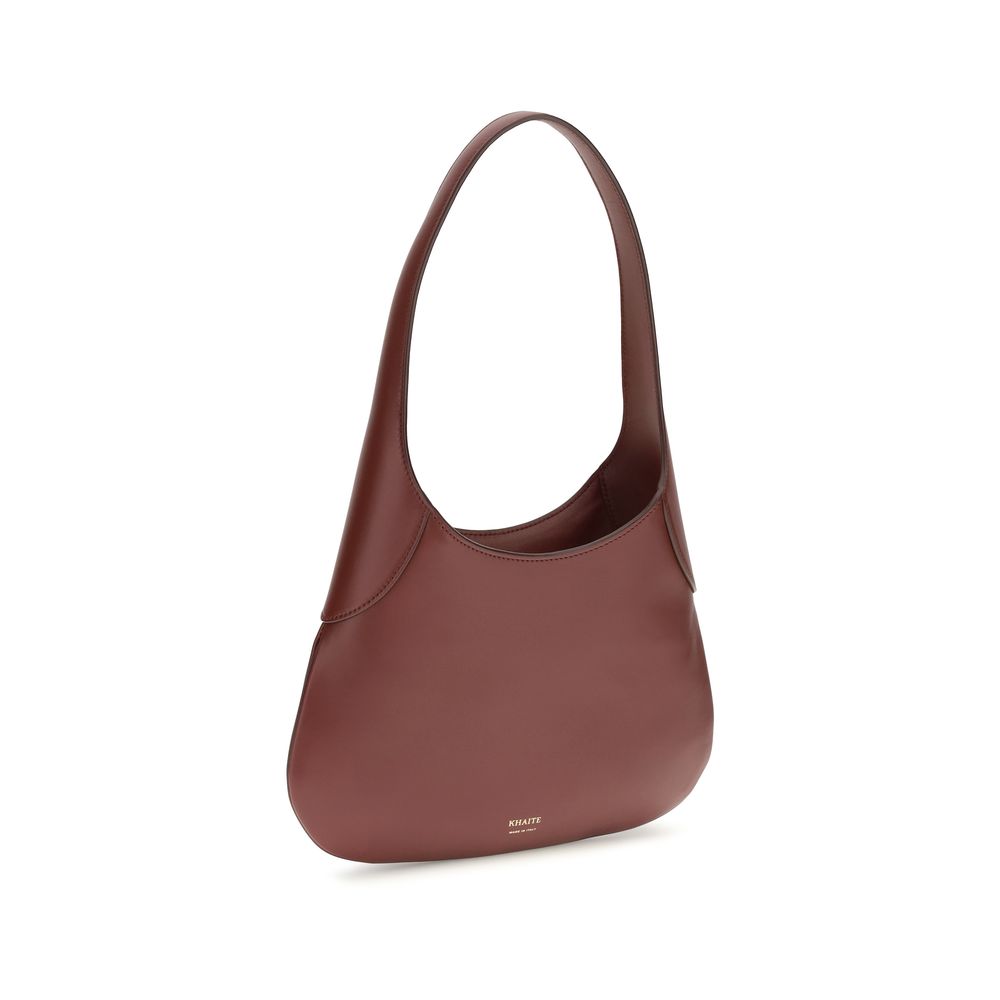 Khaite Bordeaux Calf Leather Bos Taurus Handbag