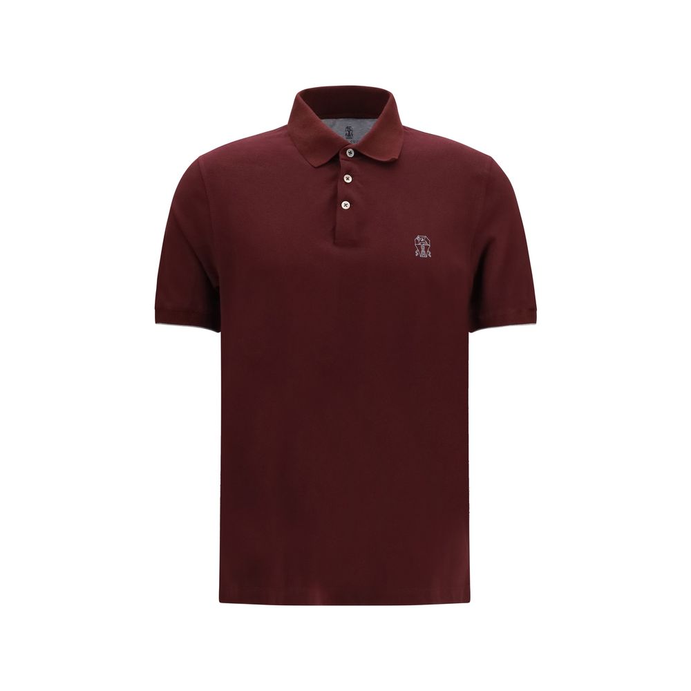 Brunello Cucinelli Bordeaux Cotton Shirt