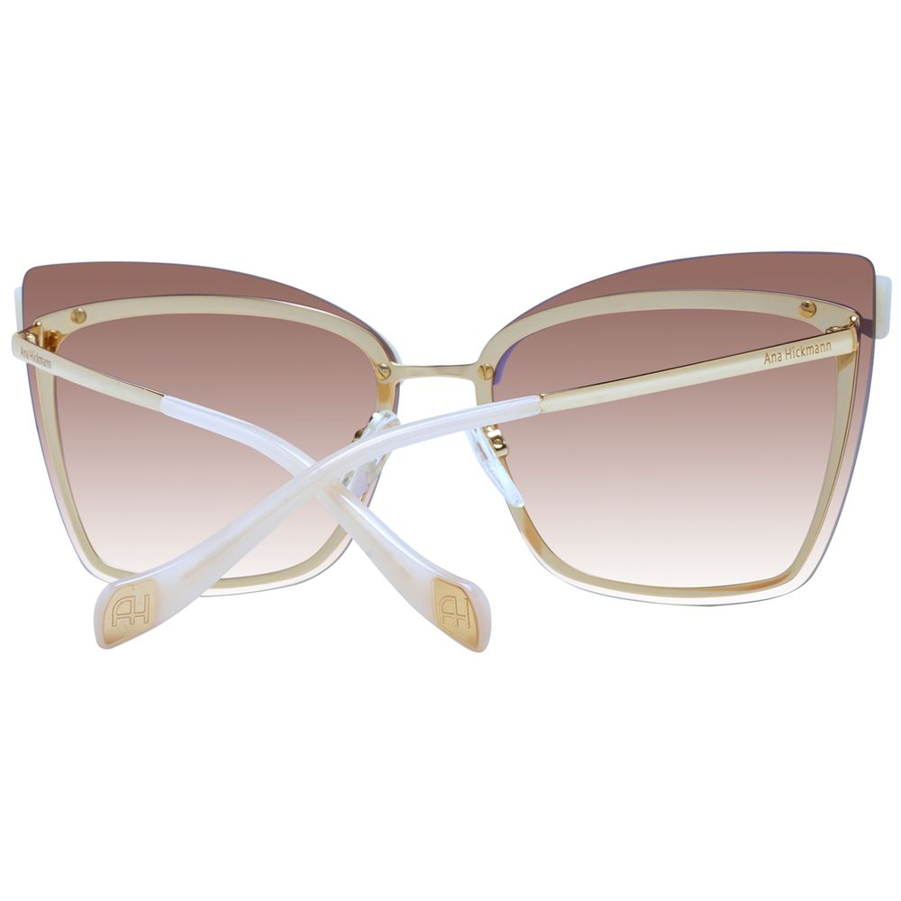 Ana Hickmann Beige Metal Sunglasses
