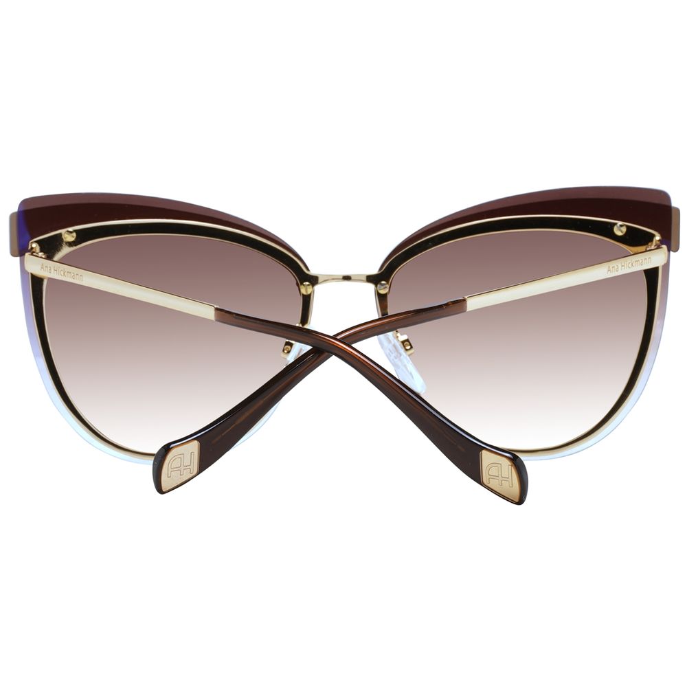 Ana Hickmann Brown Metal Sunglasses