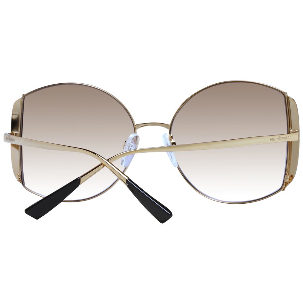 Ana Hickmann Gold Metal Sunglasses