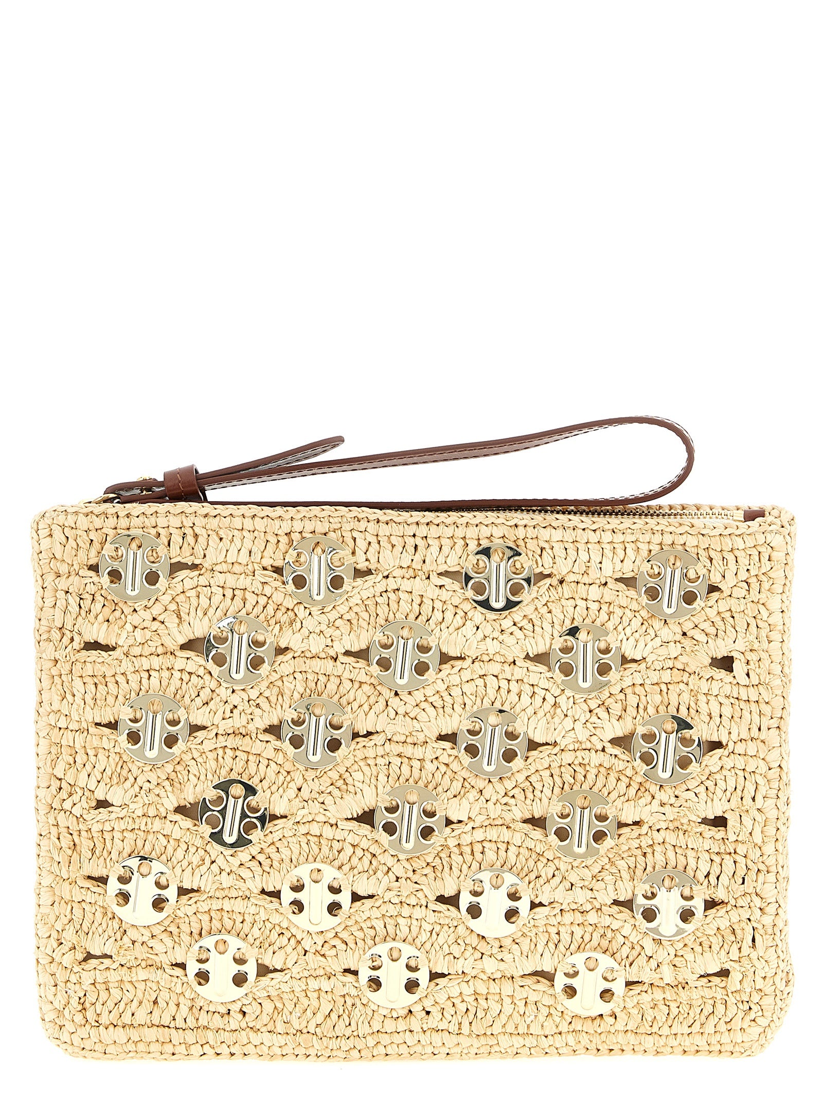 Paco Rabanne Beige Rayon Clutch Bag