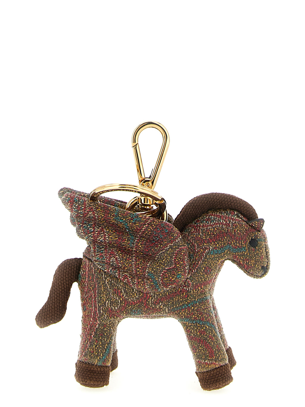 Etro Brown Cotton Keychain