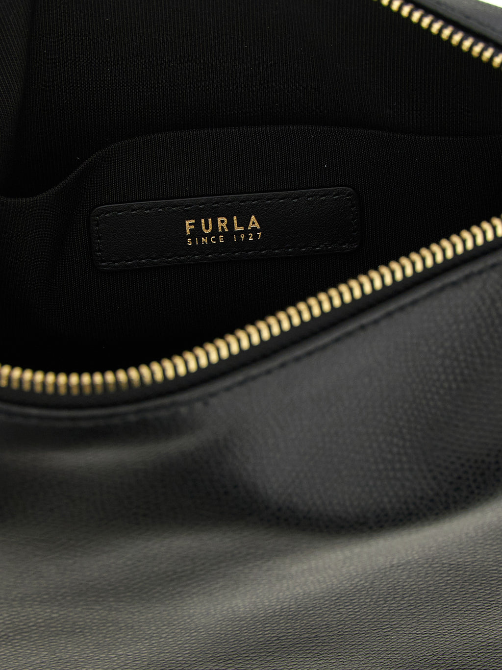 Furla Black Calfskin Shoulder Bag