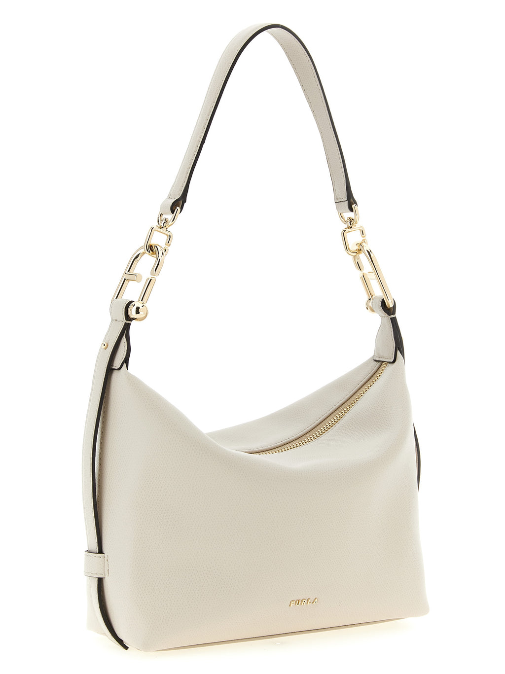 Furla White Calfskin Shoulder Bag