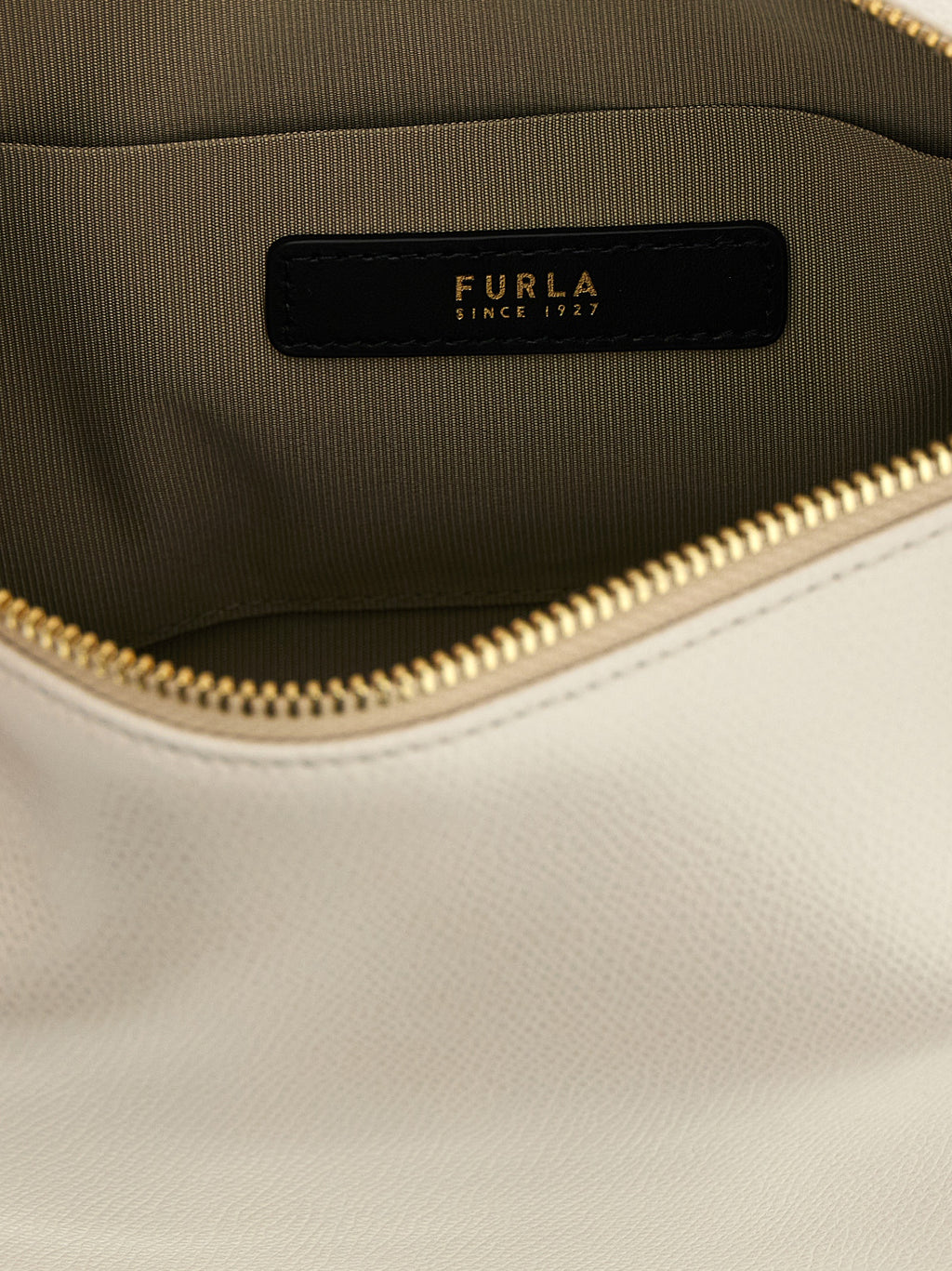 Furla White Calfskin Shoulder Bag