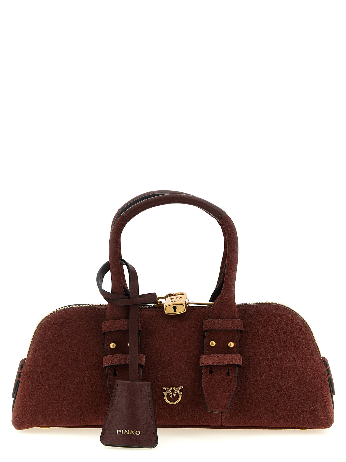 PINKO Bordeaux Umhängetasche aus Rindsleder