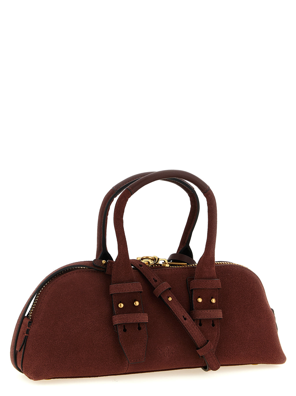 PINKO Bordeaux Umhängetasche aus Rindsleder