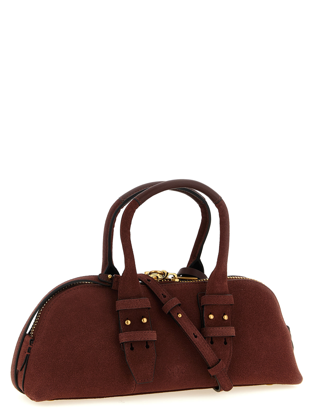 PINKO Bordeaux Umhängetasche aus Rindsleder