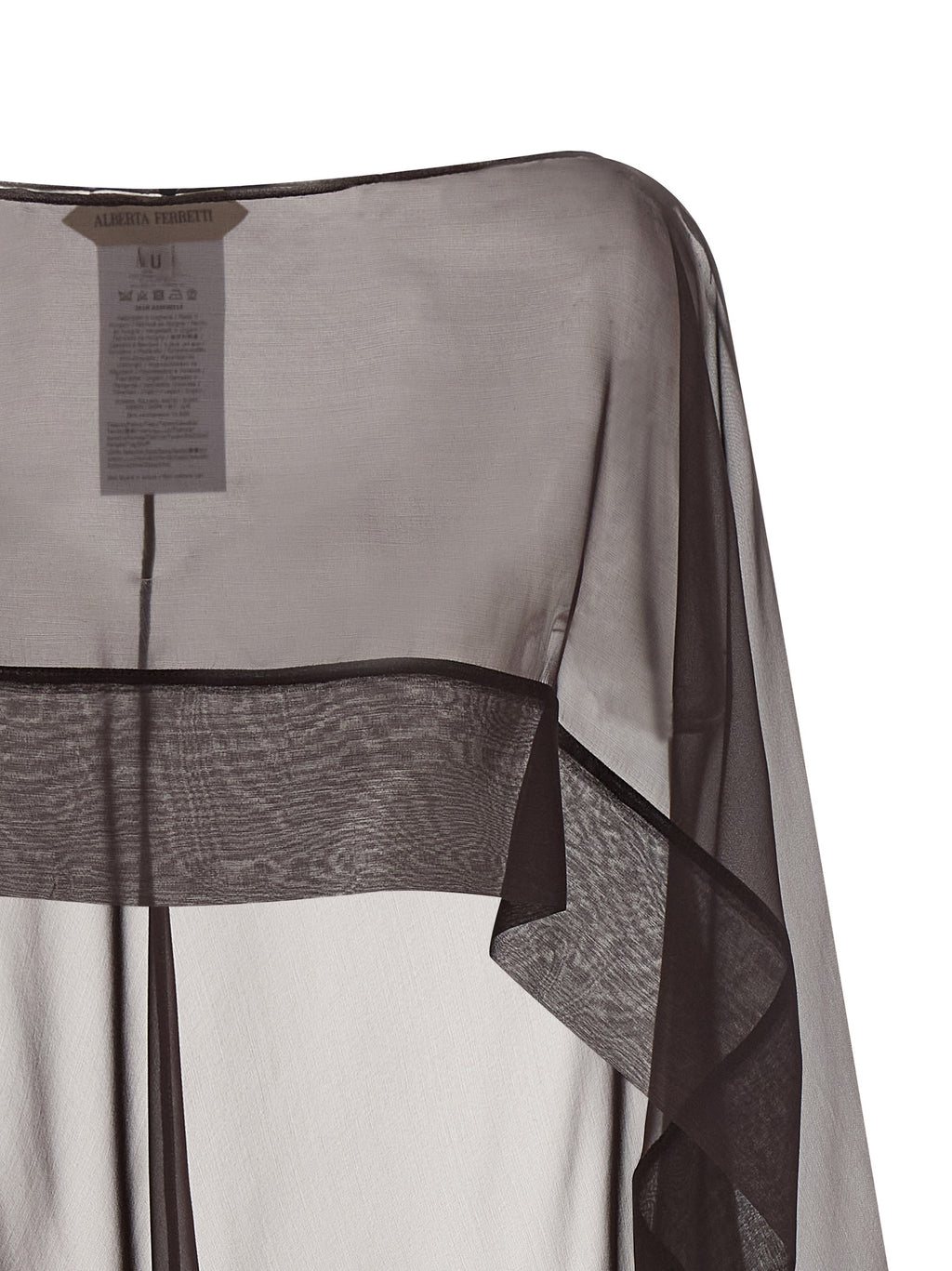 Alberta Ferretti Brown Silk Scarf