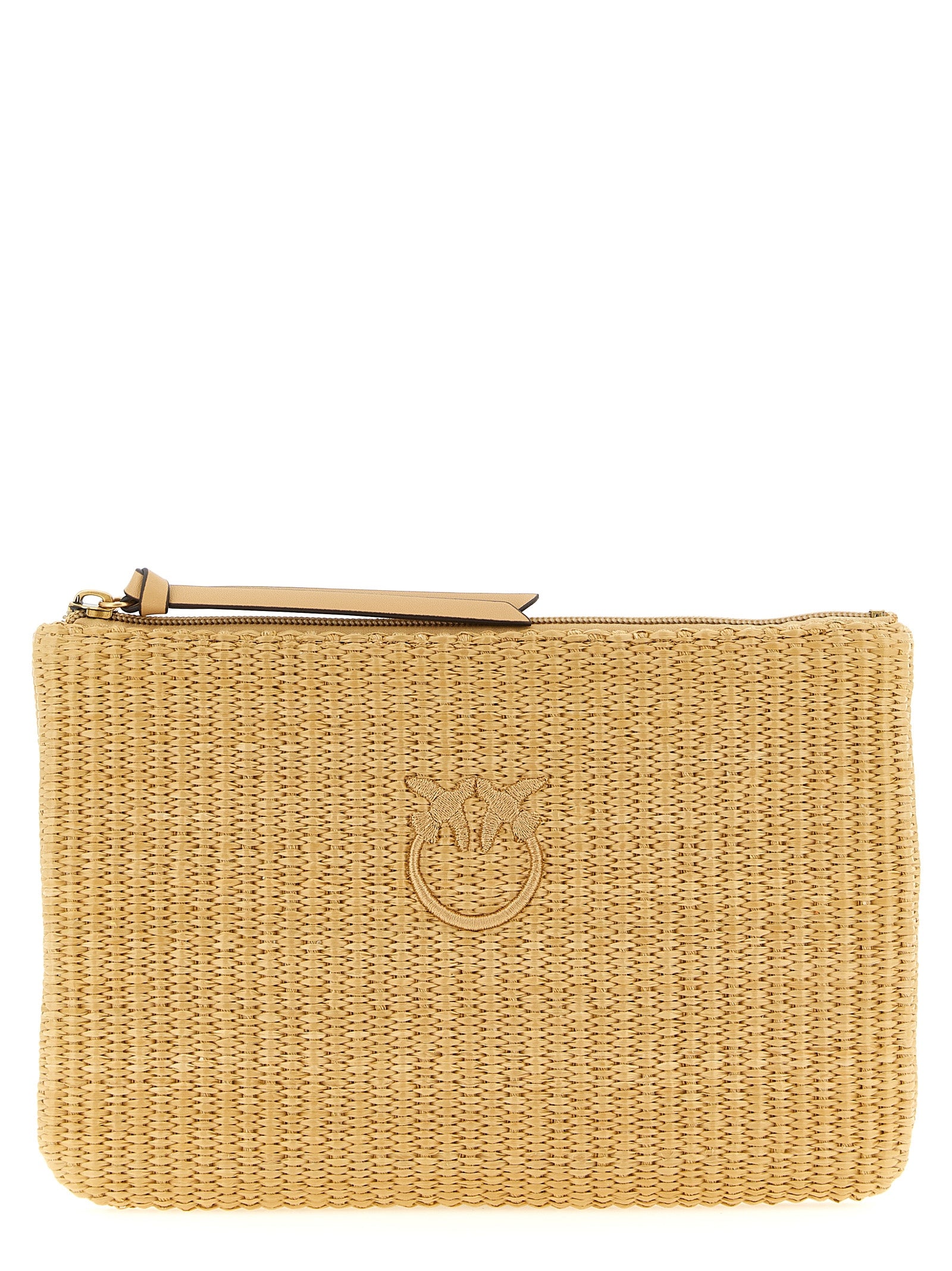 PINKO Beige Polypropylene Clutch Bag