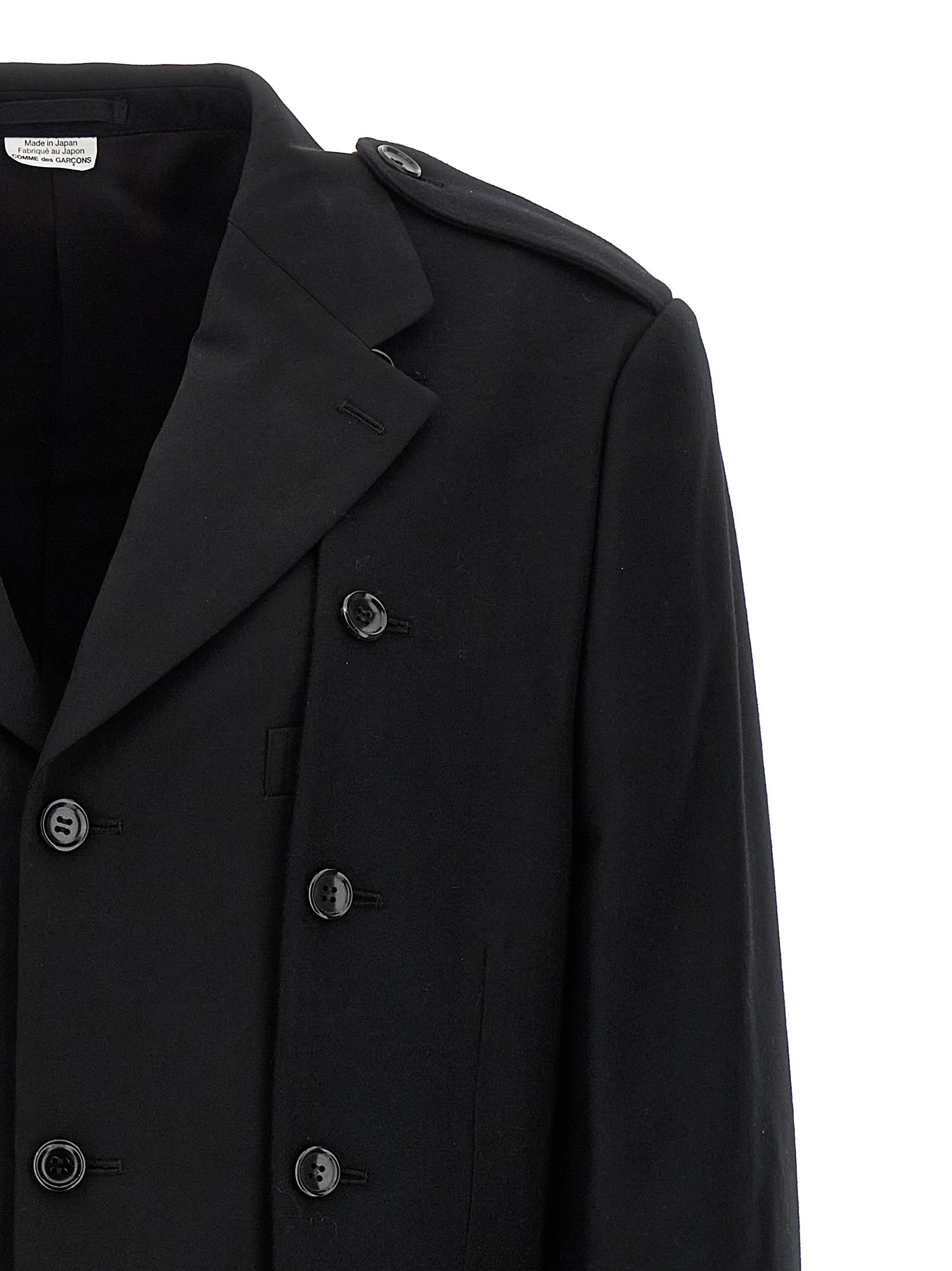 Comme Des Garçons Black Wool Coat
