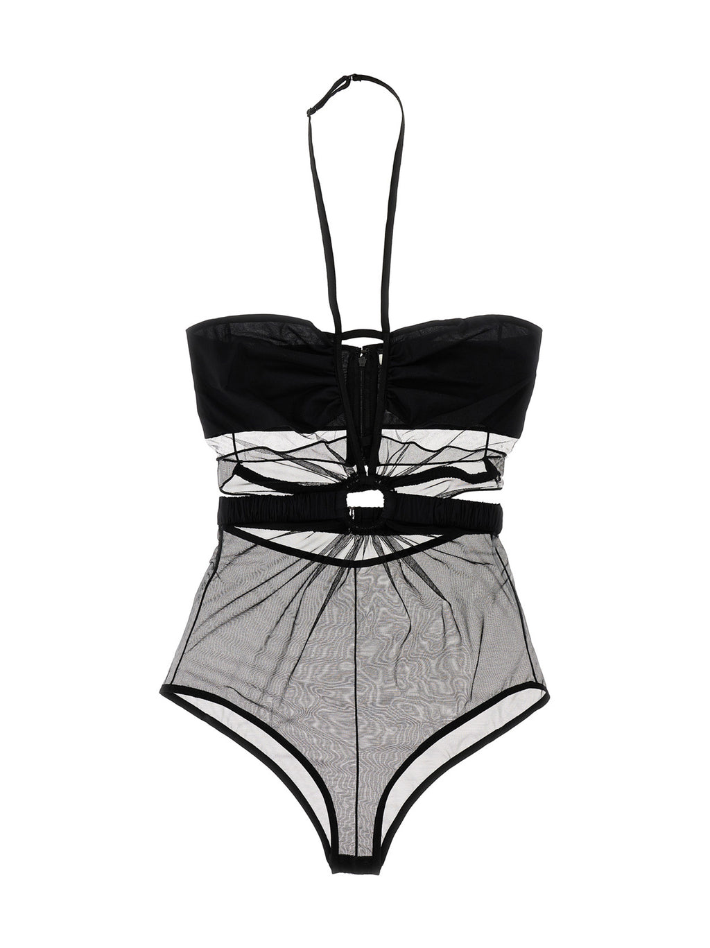 Nensi Dojaka Black Polyamide Bodysuit