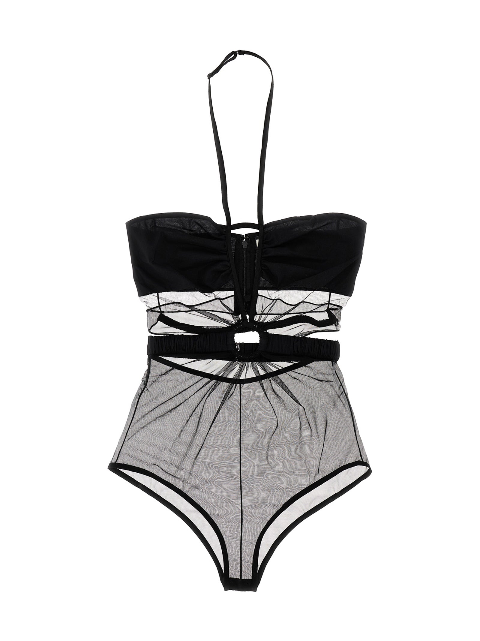 Nensi Dojaka Black Polyamide Bodysuit