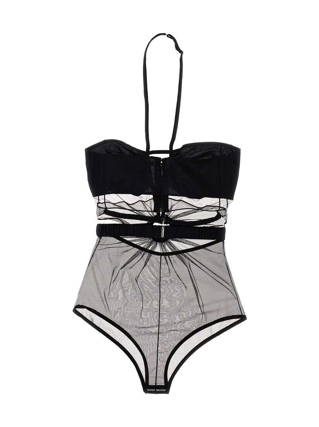 Nensi Dojaka Black Polyamide Bodysuit