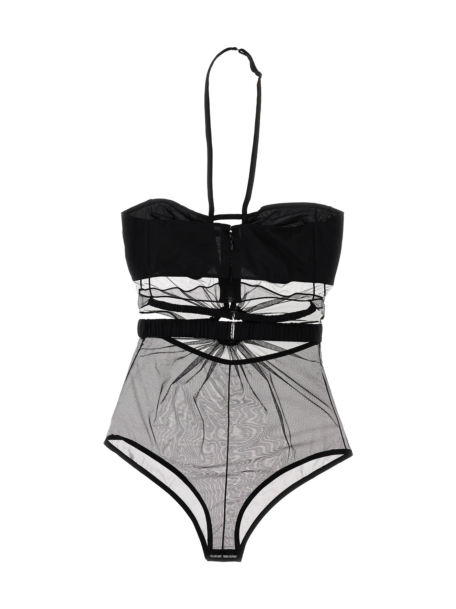Nensi Dojaka Black Polyamide Bodysuit