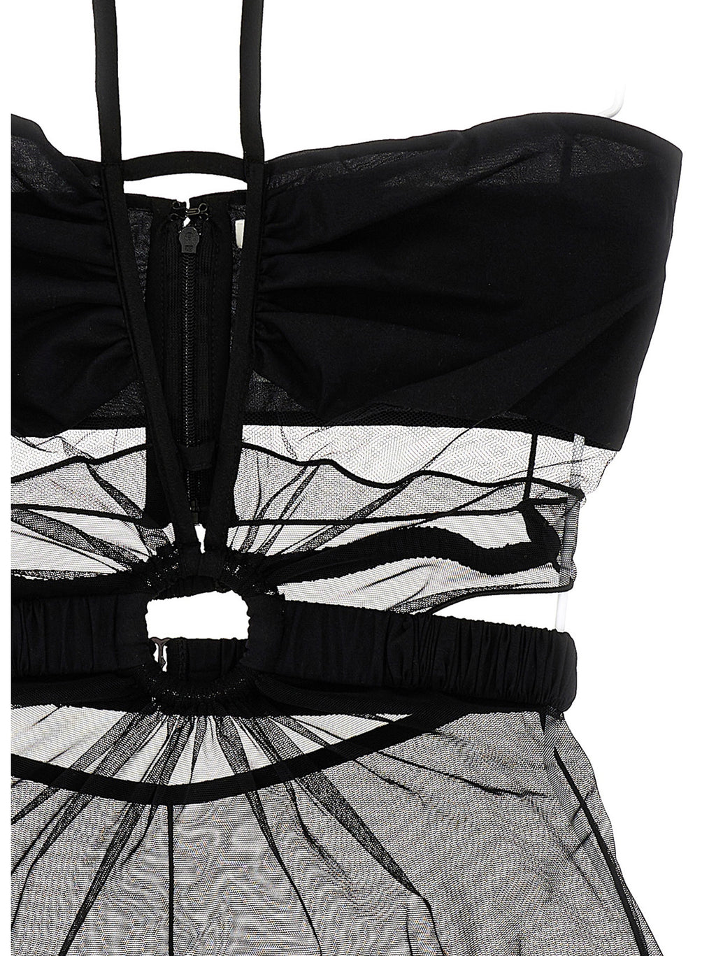 Nensi Dojaka Black Polyamide Bodysuit