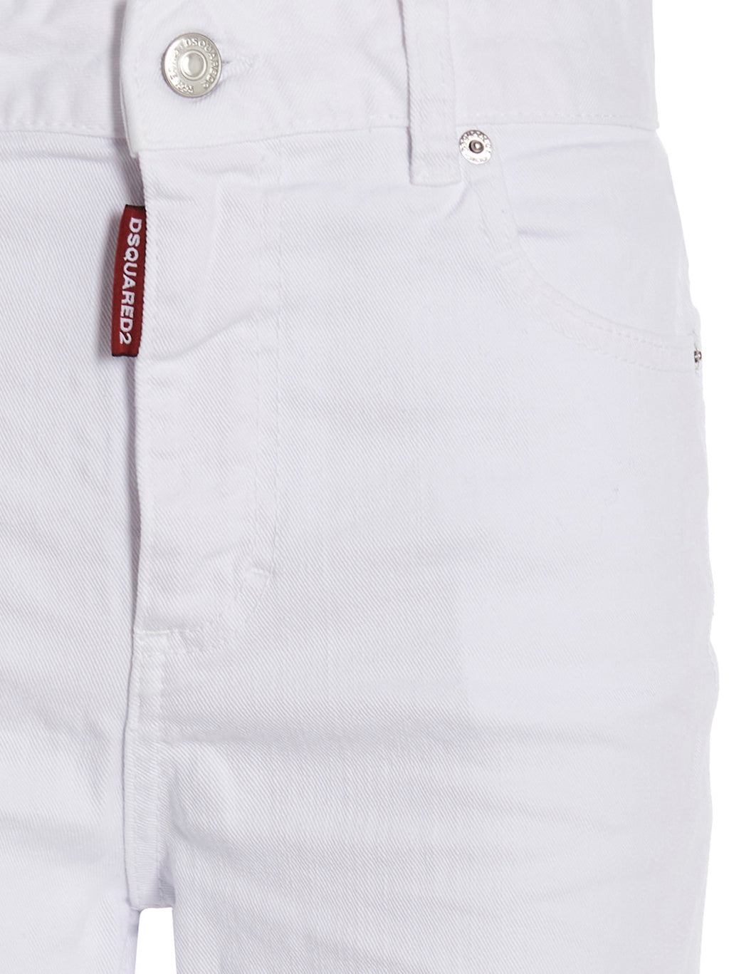 Dsquared² White Cotton Flared Jeans