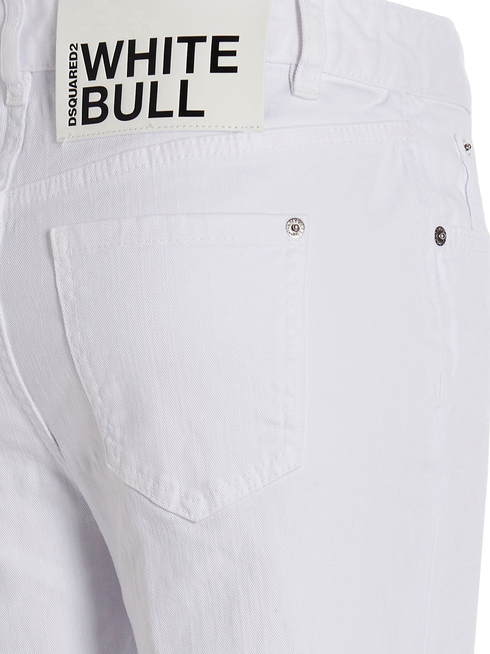 Dsquared² White Cotton Flared Jeans