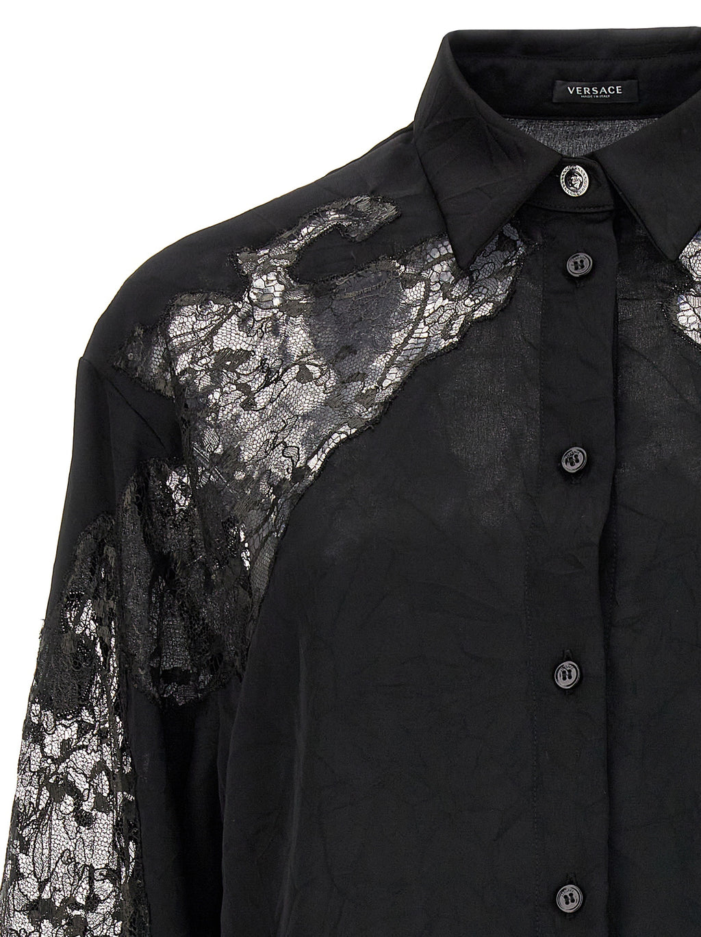 Versace Black Polyester Blouse