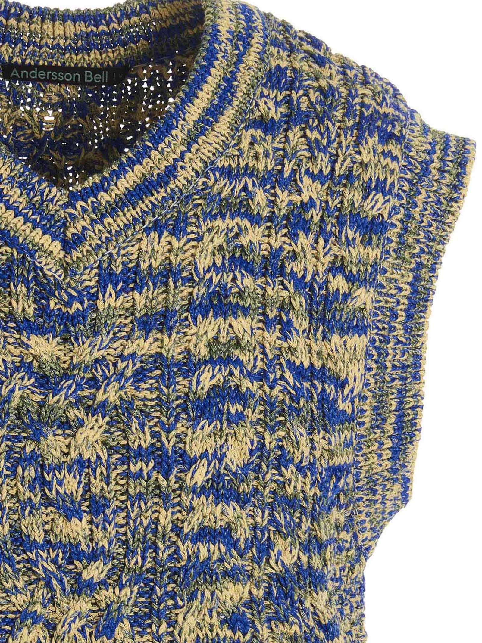 Andersson Bell Multicolor Cotton Sleeveles Sweater