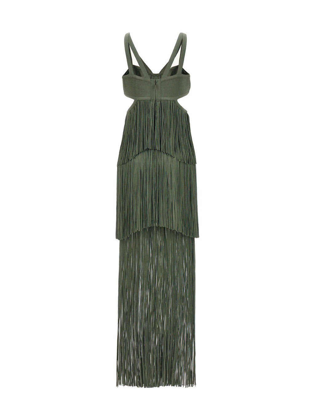 Hervé Léger Bicolor Rayon Long Dress