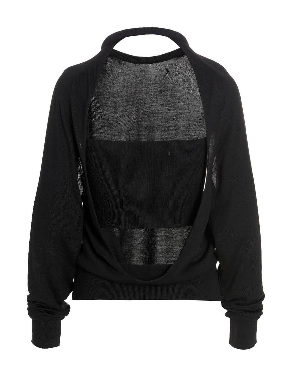 RAMAEL Black Silk Cardigan