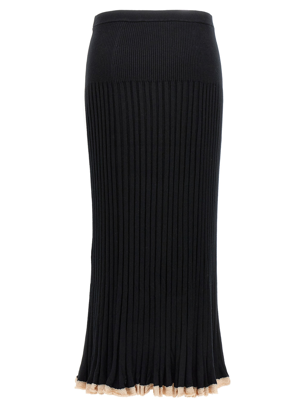 Proenza Schouler Black Silk Midi Skirt