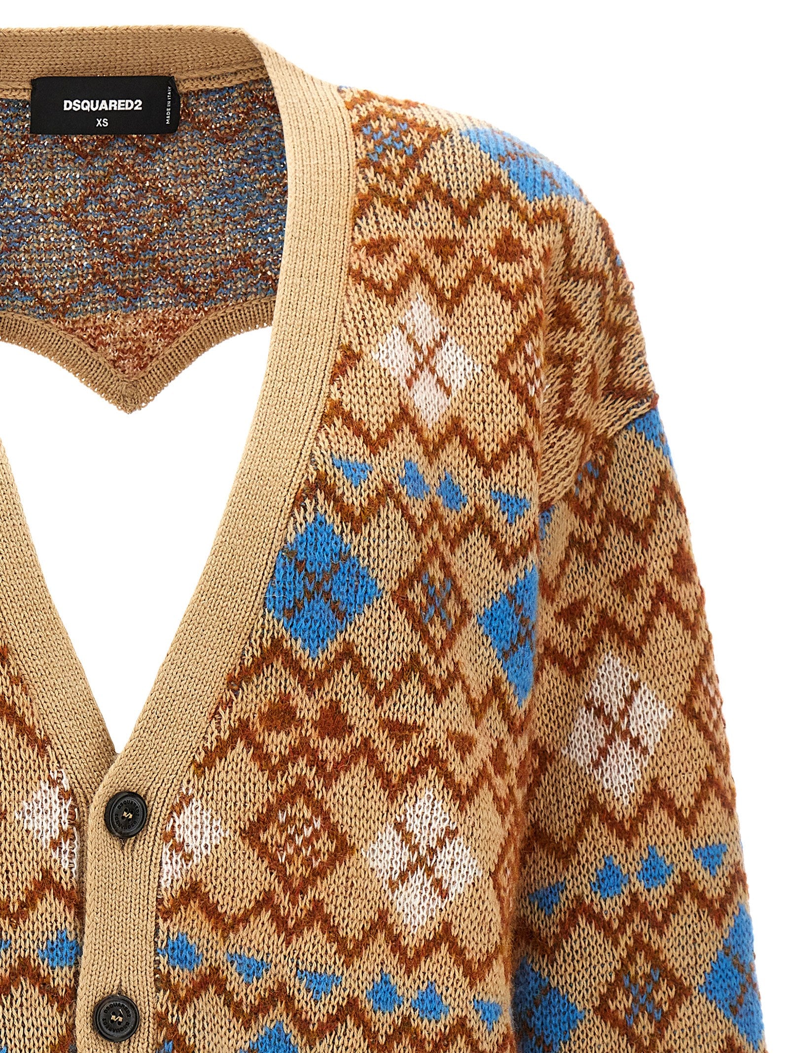 Dsquared² Multicolor Wool Cardigan