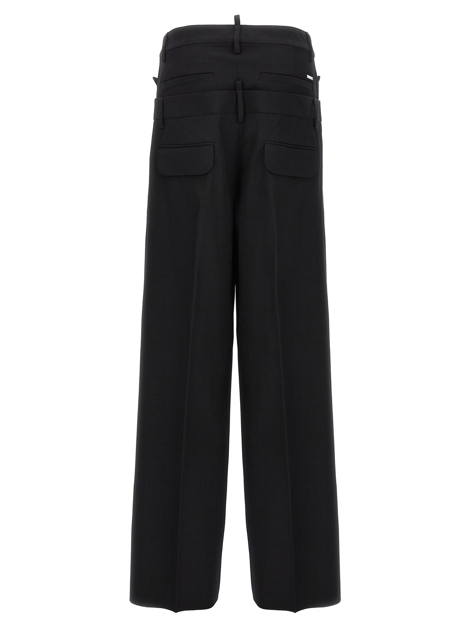 Dsquared² Black Virgin Wool Dress Pants