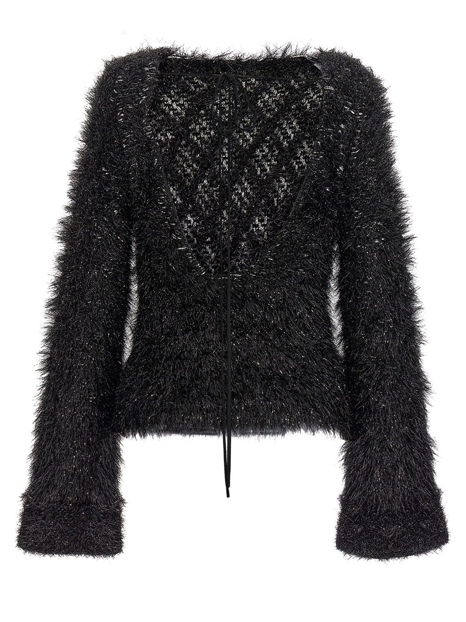 Victoria Beckham Black Polyester Cardigan