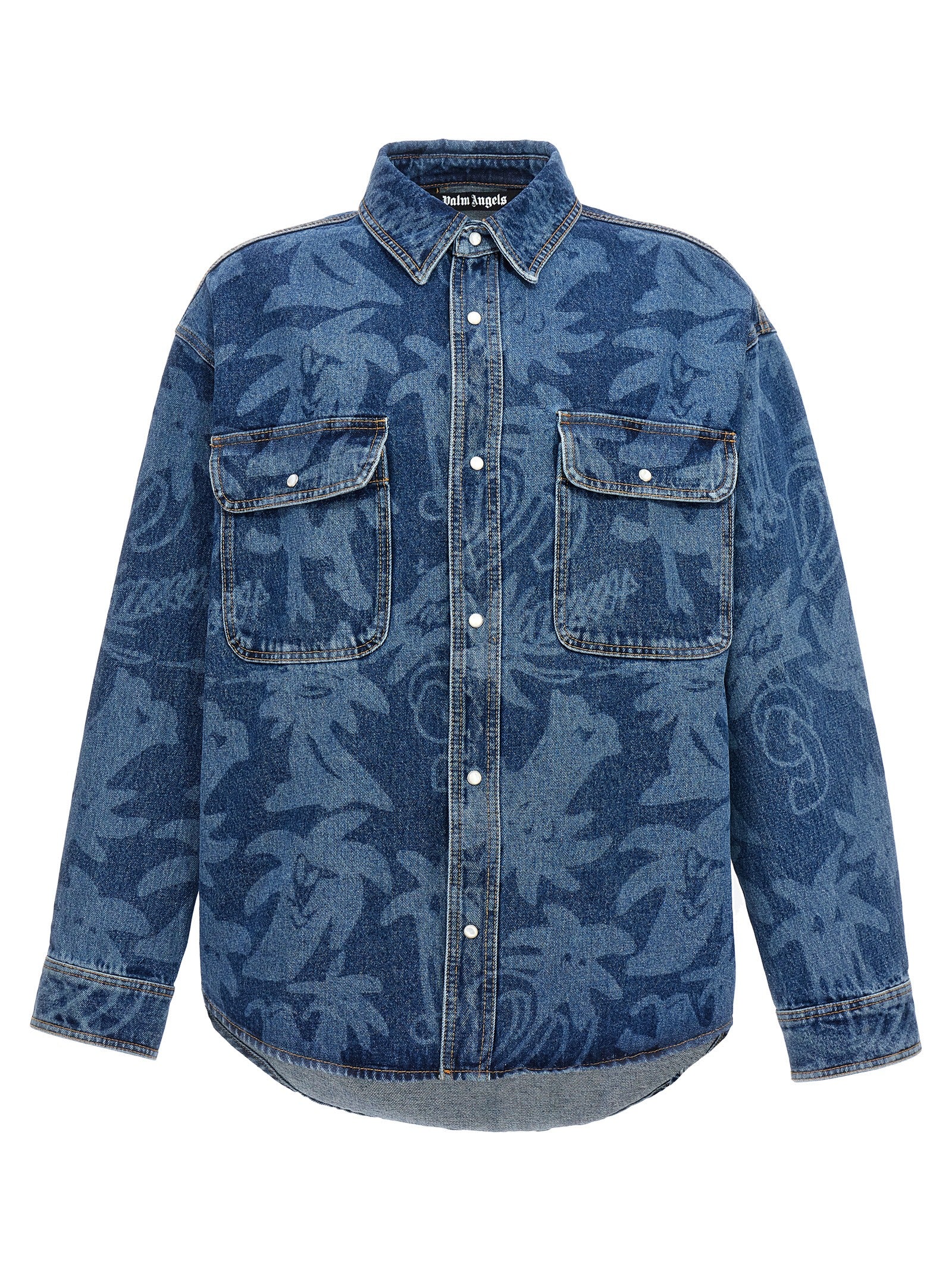 Palm Angels Blue Cotton Denim Jacket