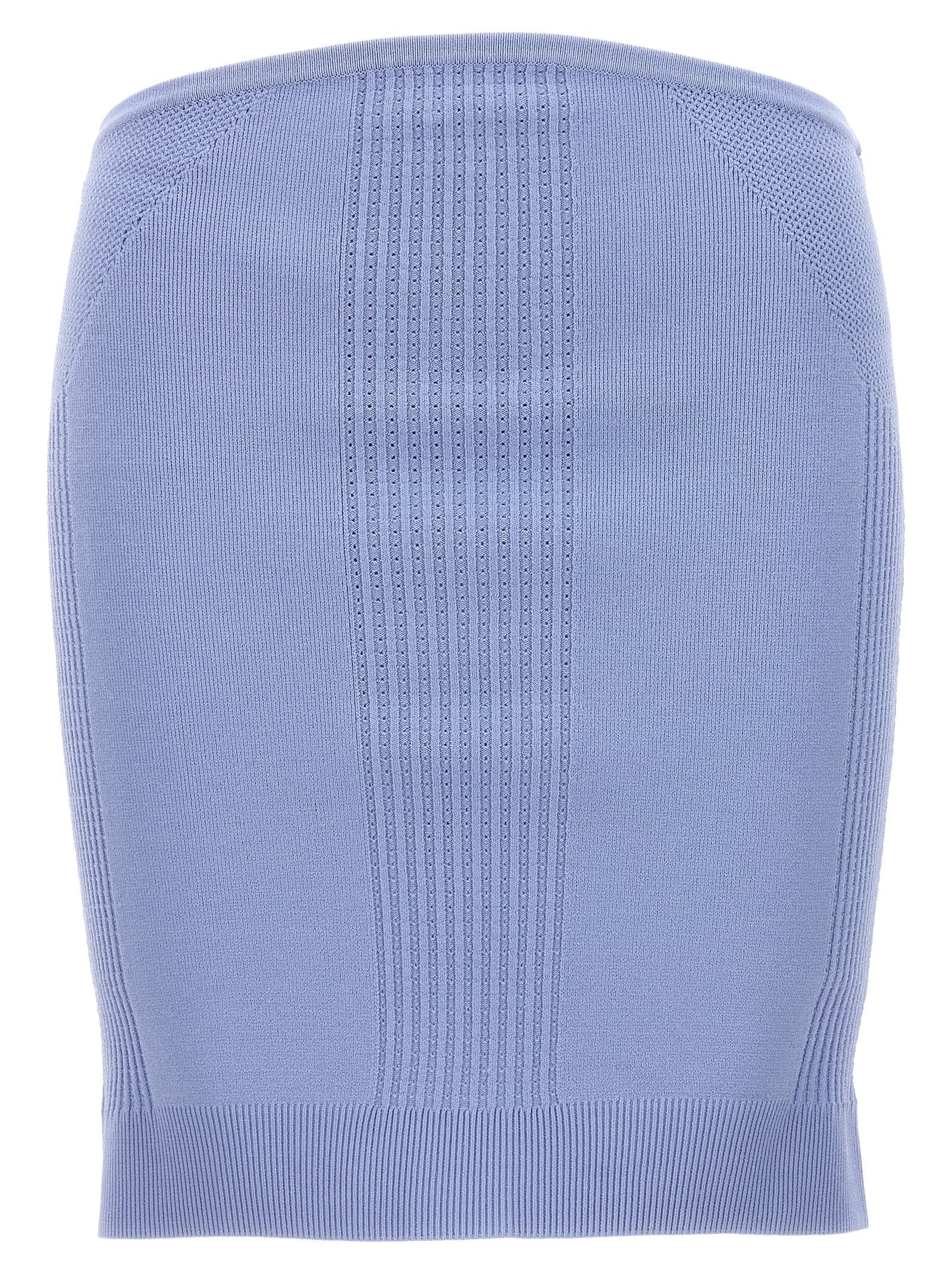 Hervé Léger Blue Viscose Long Skirt