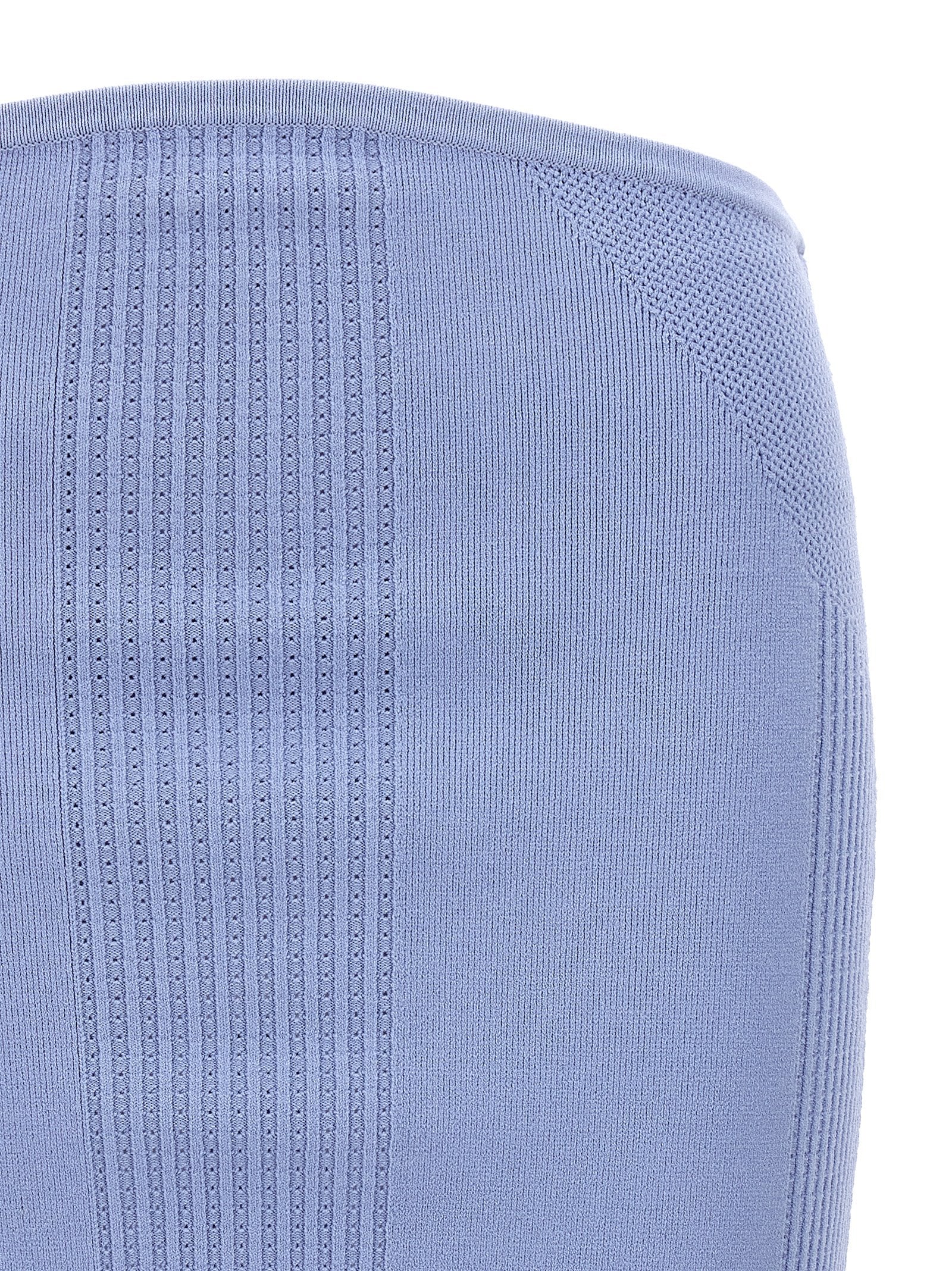Hervé Léger Blue Viscose Long Skirt