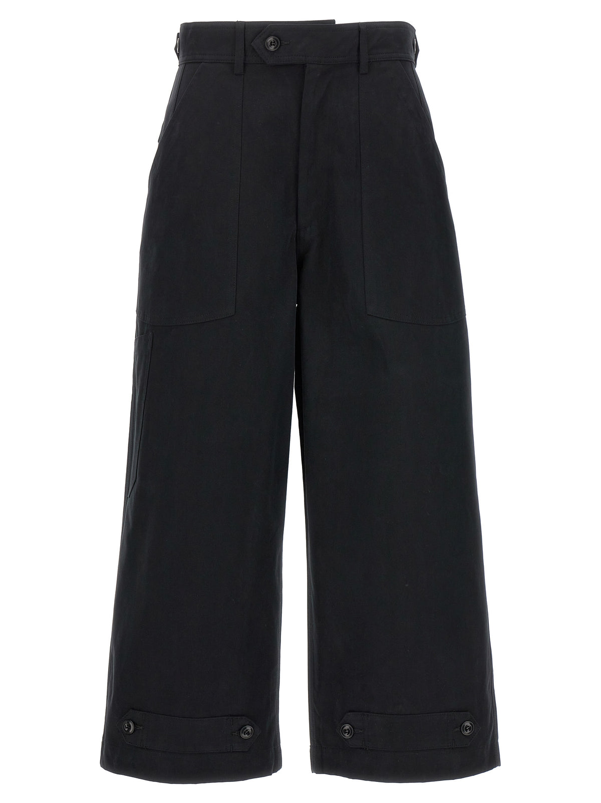 CELLAR DOOR Black Cotton Casual Pants
