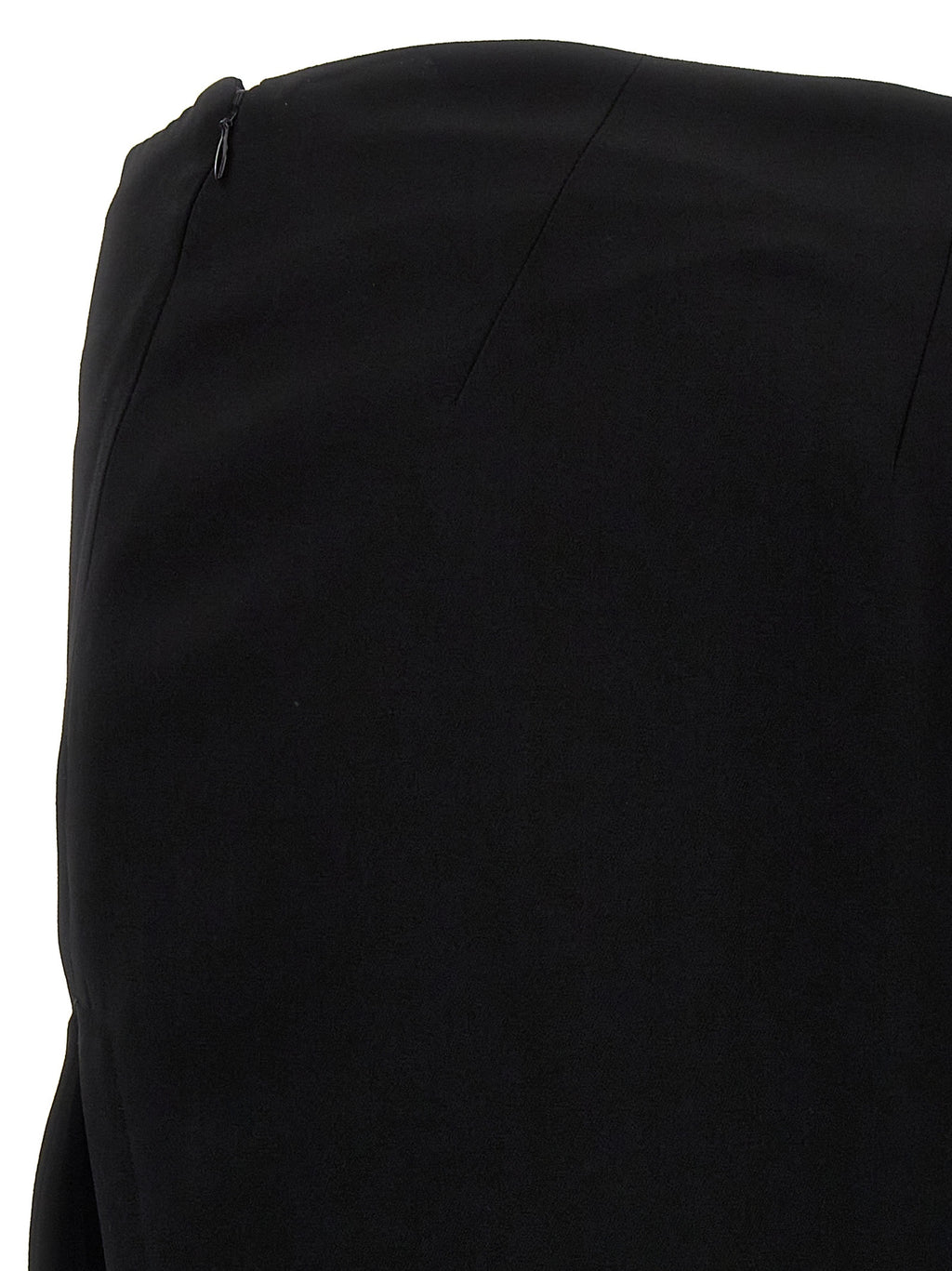 Ann Demeulemeester Black Lamb Leather Mini Skirt