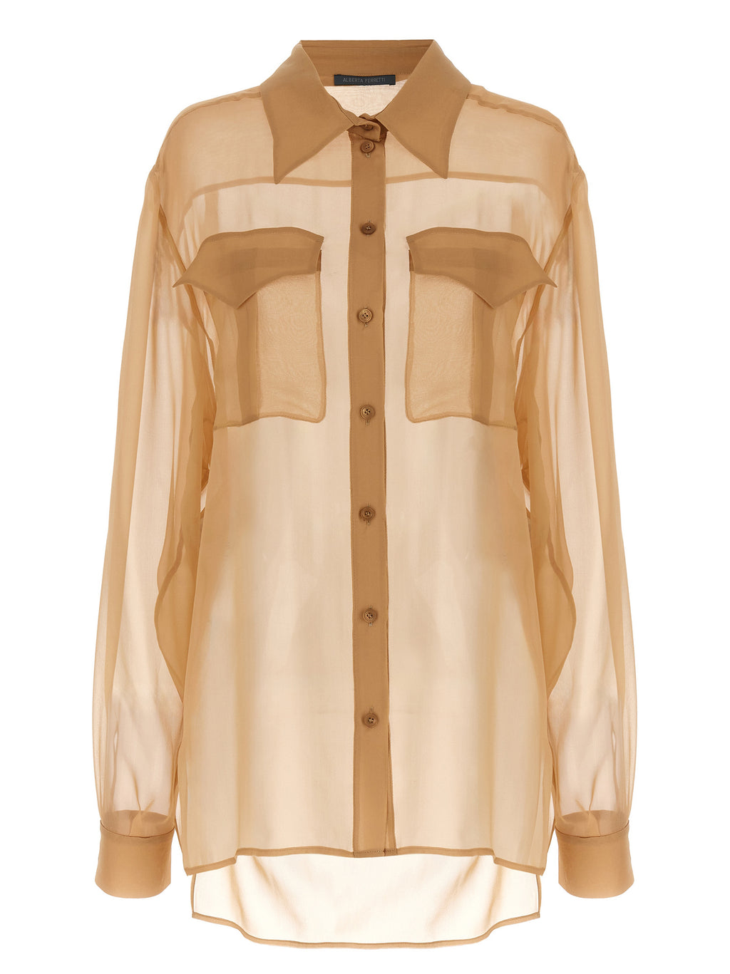Alberta Ferretti Beige Silk Blouse