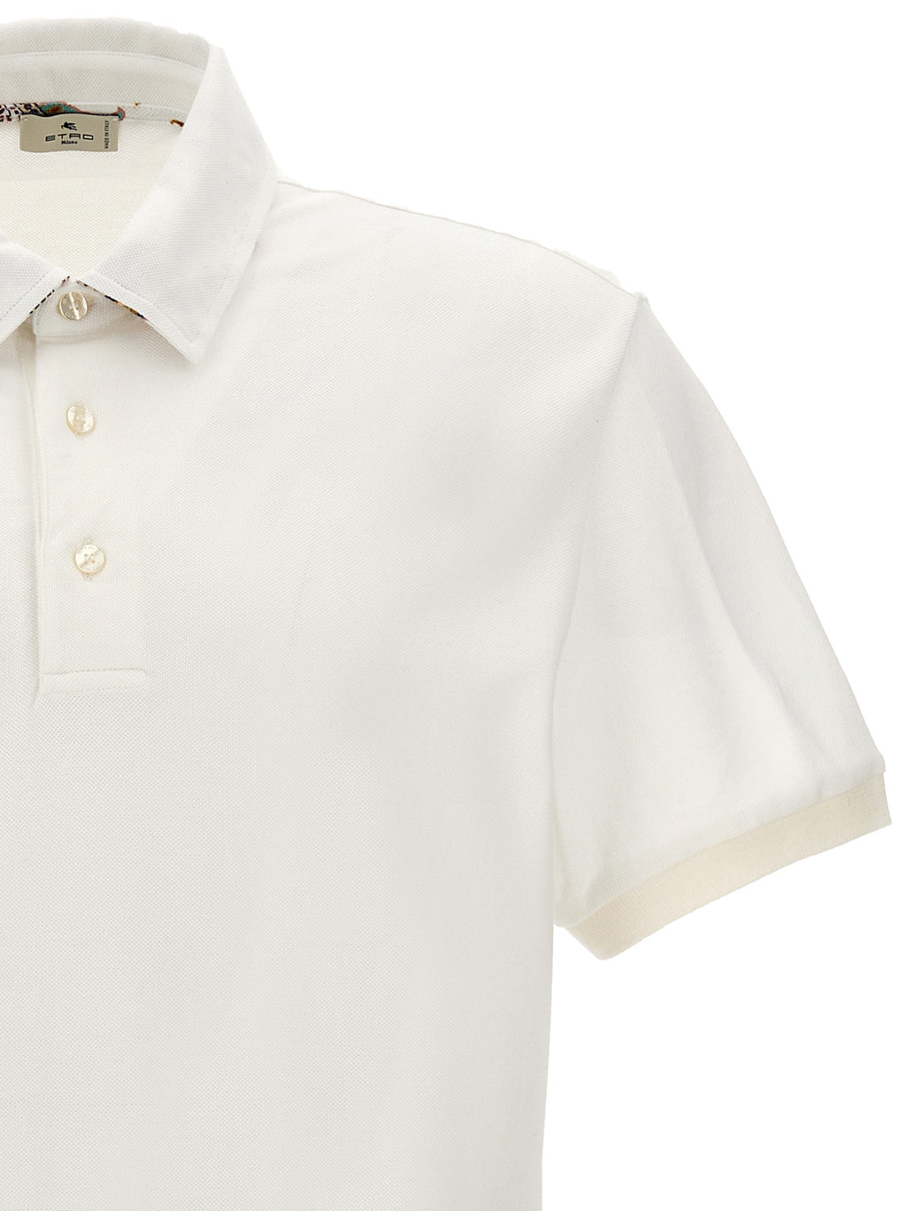 Etro White Cotton Polo Shirt