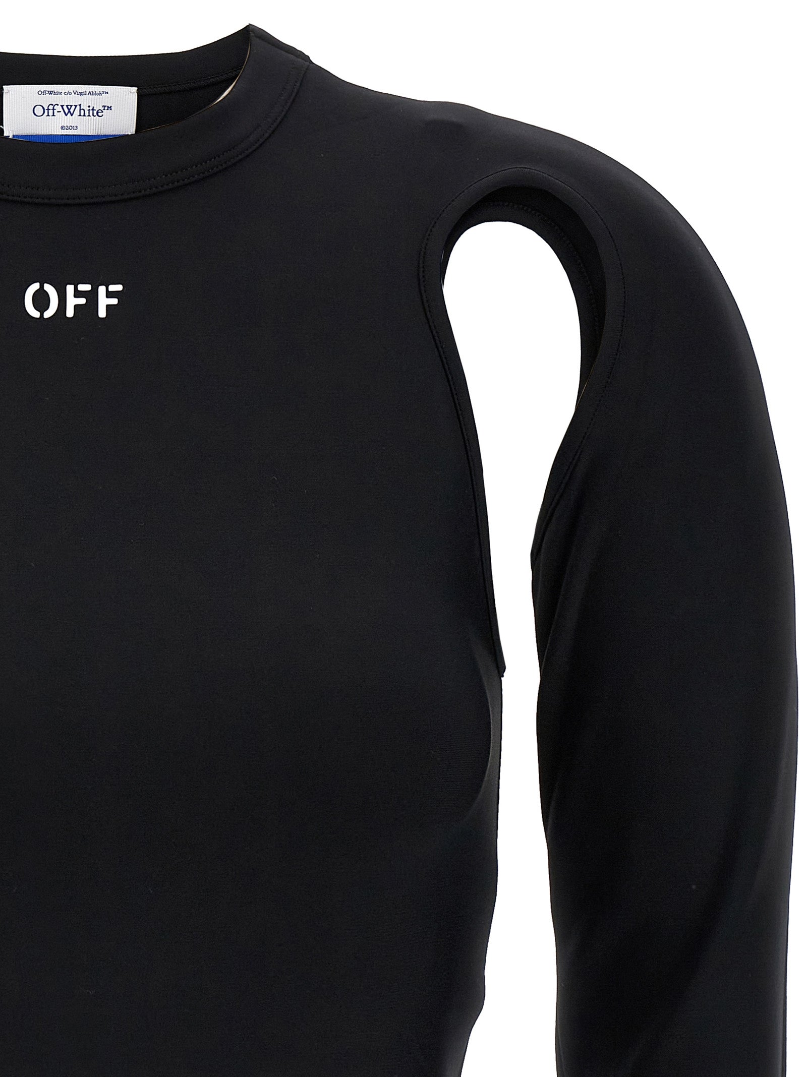 Off-White Black Polyamide Long Sleeve T-Shirt