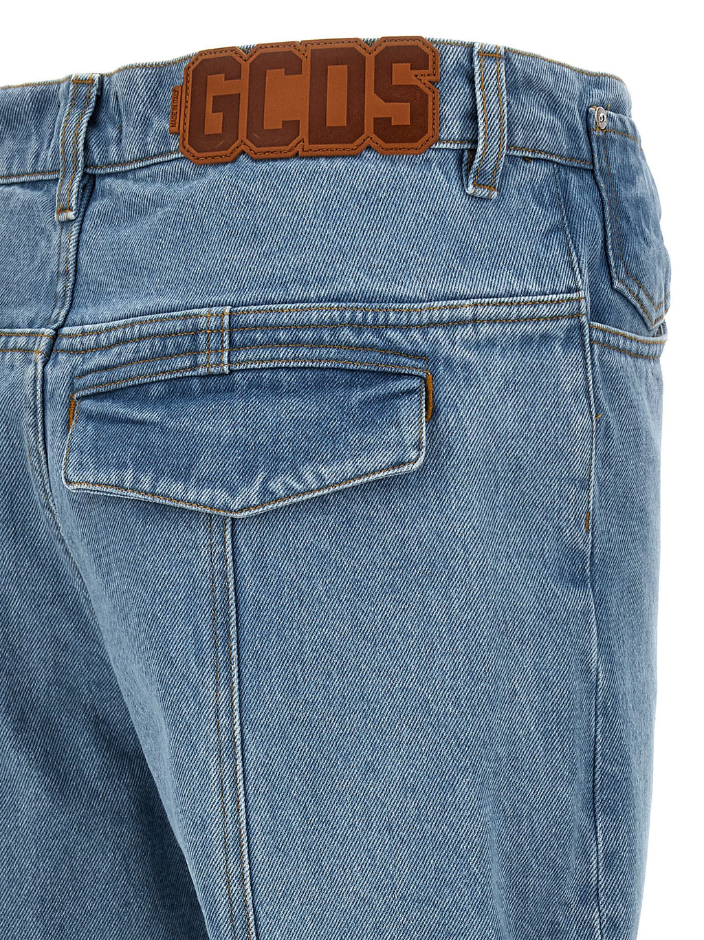 GCDS Blue Cotton Jeans Denim