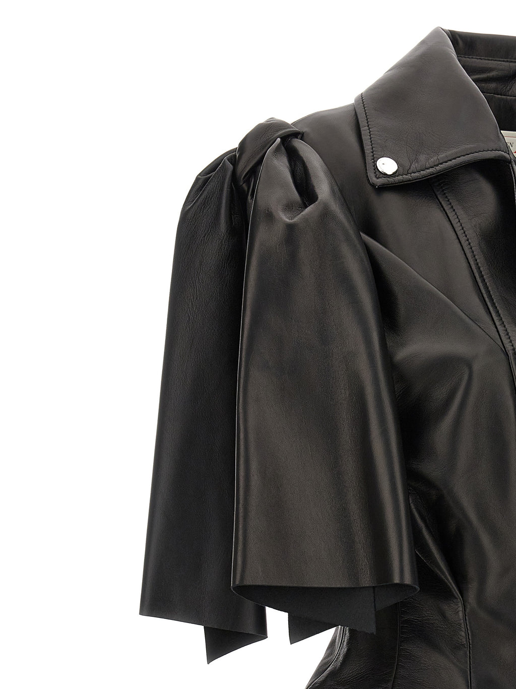 Alexander McQueen Black Lamb Leather Sleeveless Jacket