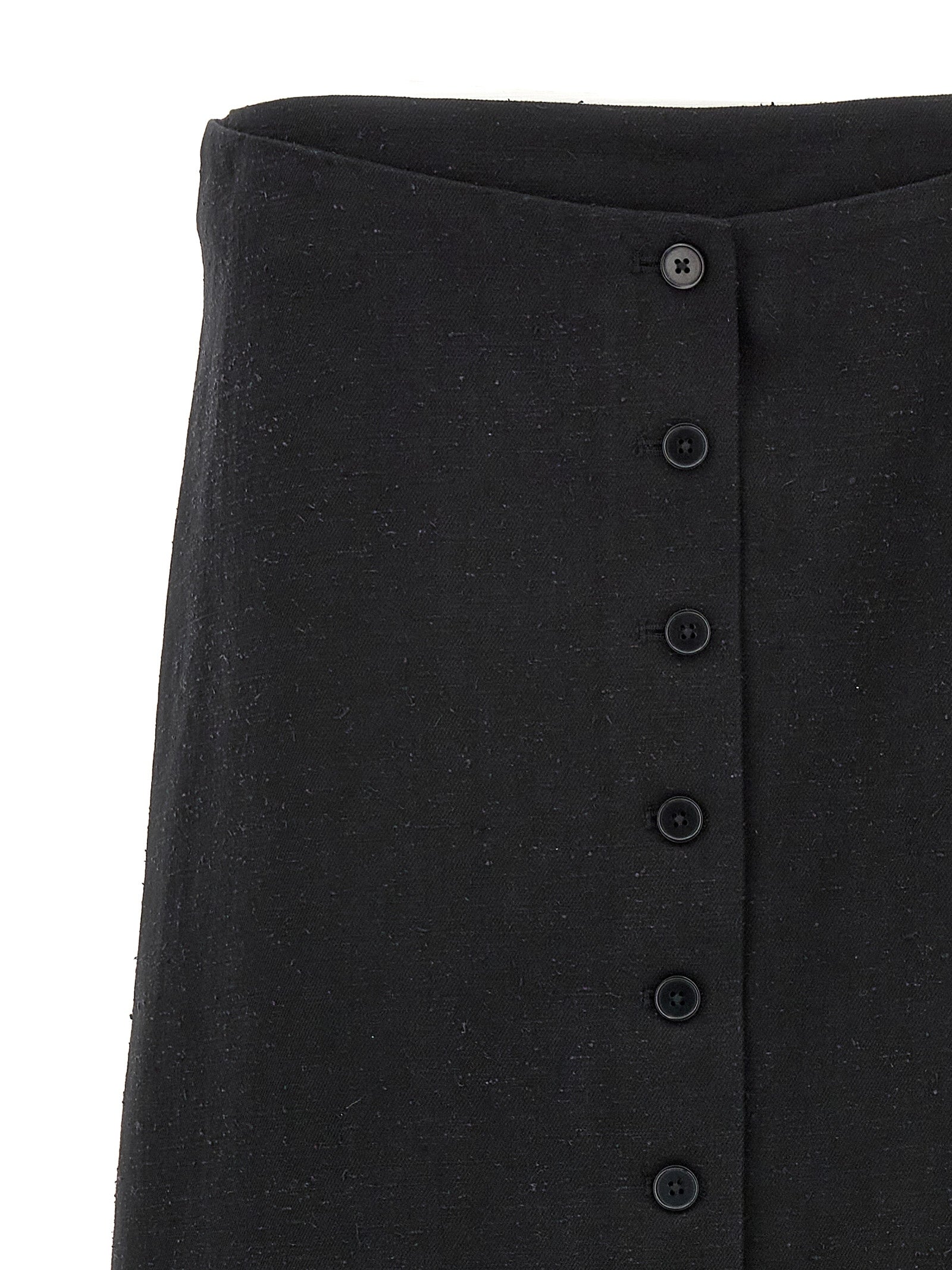 Loulou De Saison Black Cotton Mini Skirt