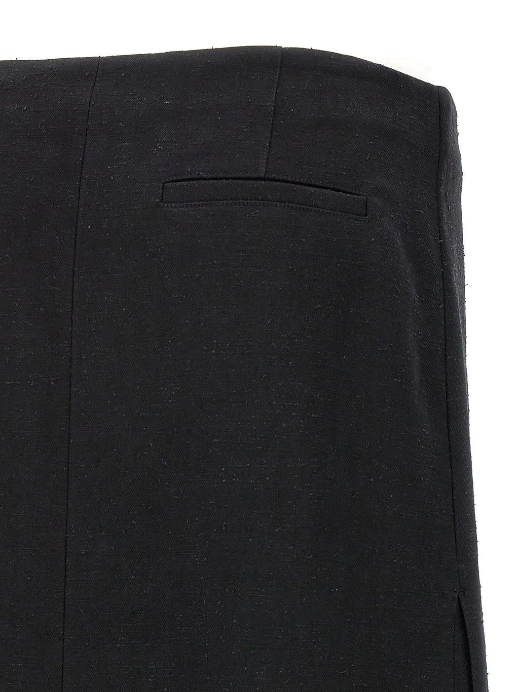 Loulou De Saison Black Cotton Mini Skirt
