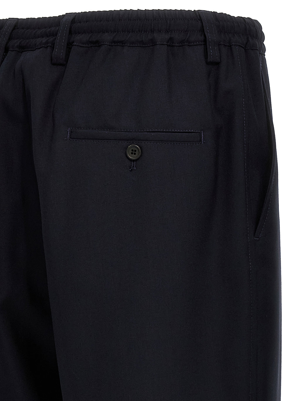 Marni Blue Virgin Wool Cropped Pants