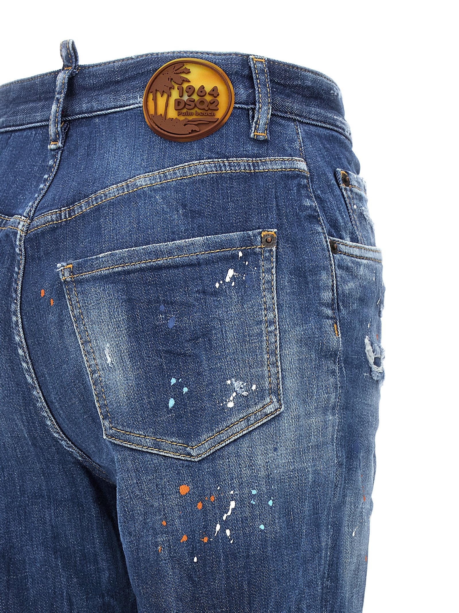 Dsquared² Blue Cotton High-Waisted Jean