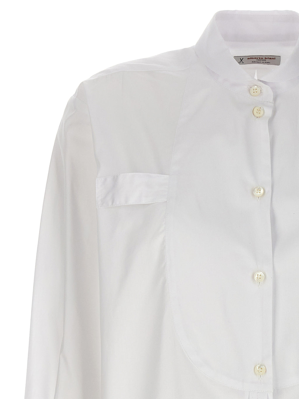 Alberto Biani White Cotton Blouse