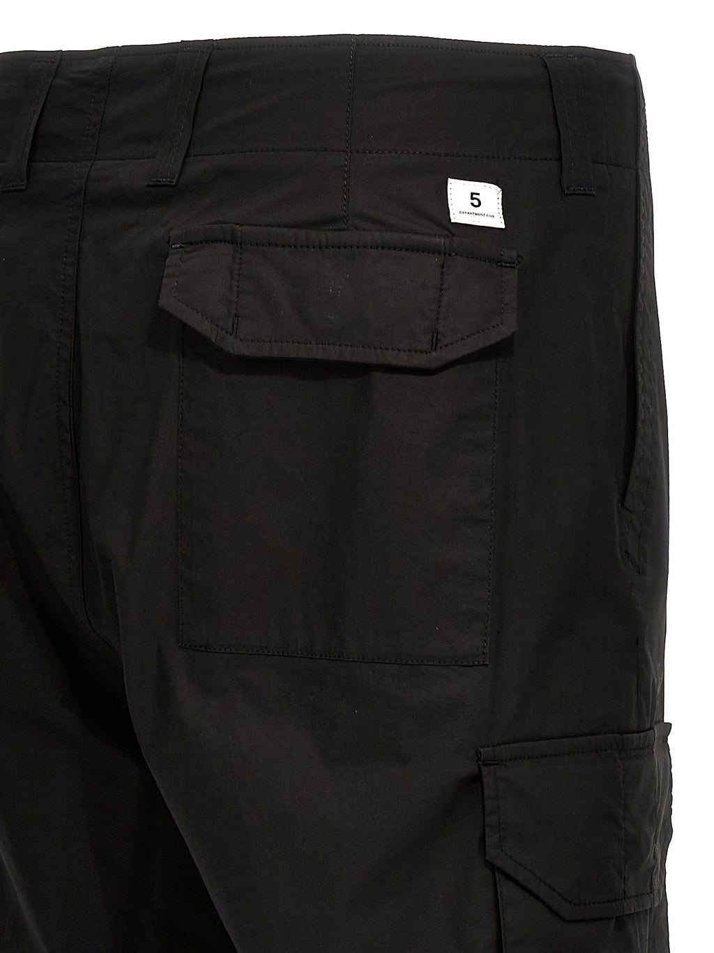 Department 5 Black Cotton Cargo Pants