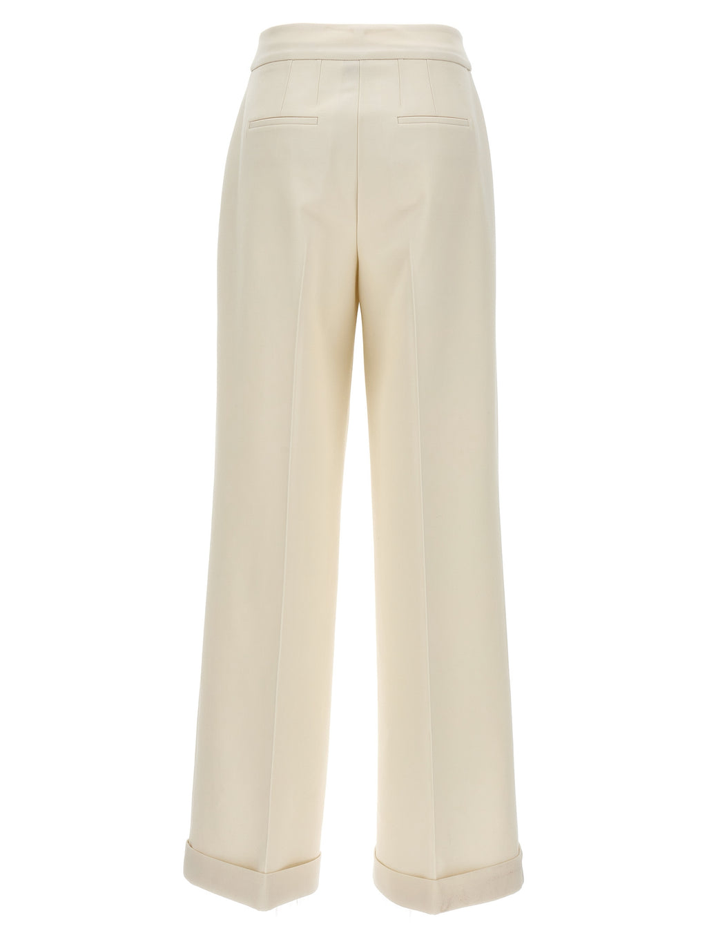 Kiton White Virgin Wool Casual Pants