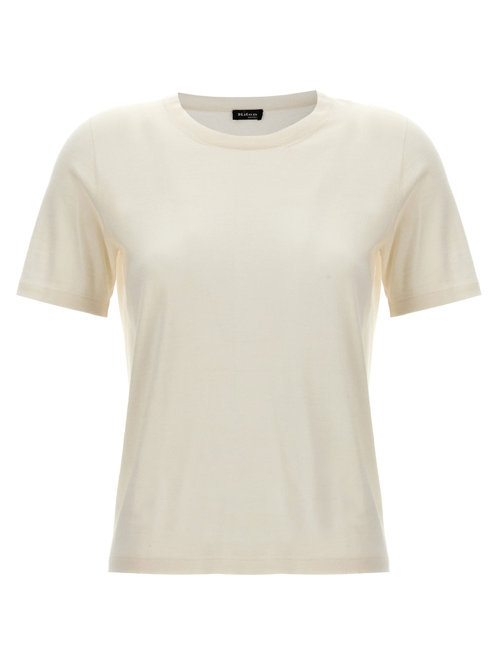 Kiton White Cashmere T-Shirt
